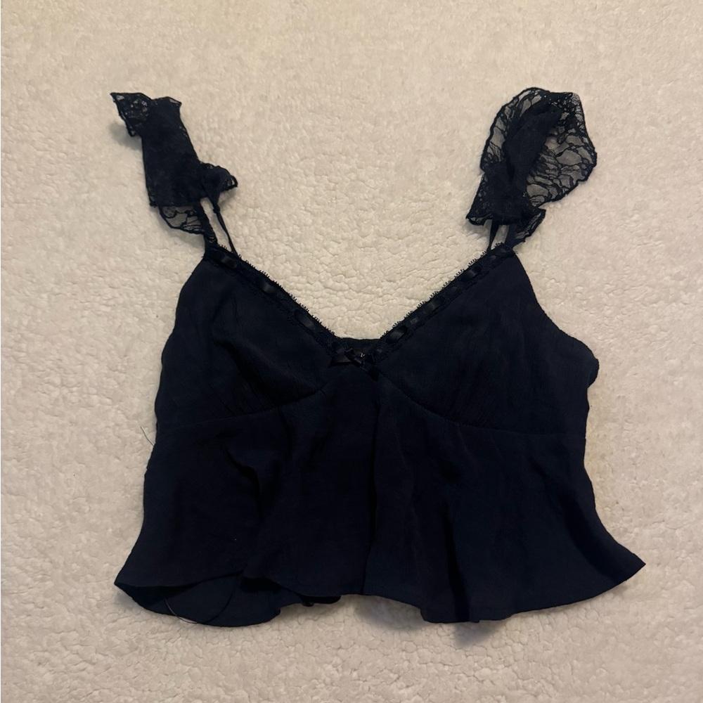 PacSun Black Lace Trim Cami Top